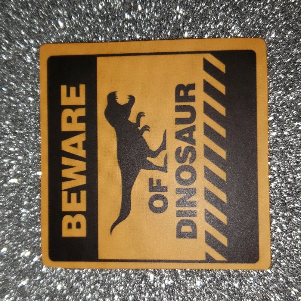 JURASSIC PARK waterproof sticker dinosaur sign